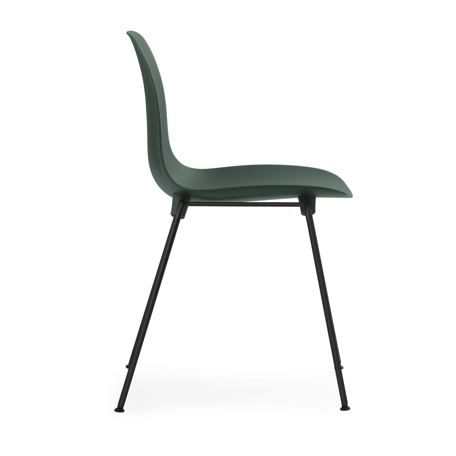 Form Chair krzesło z możliwością sztaplowania, czarne nogi, 2 szt., zielone Normann Copenhagen