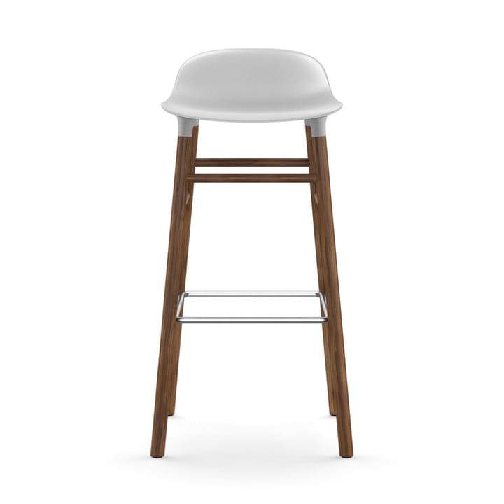 Form Chair stołek barowy na nogach z orzecha włoskiego, biały Normann Copenhagen