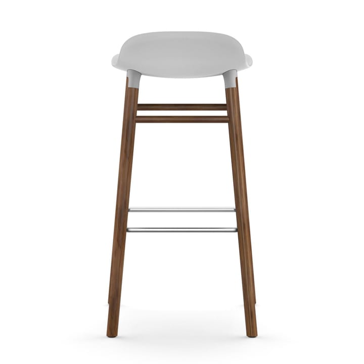 Form Chair stołek barowy na nogach z orzecha włoskiego - biały - Normann Copenhagen