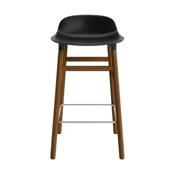 Form Chair stołek barowy na nogach z orzecha włoskiego - czarny - Normann Copenhagen