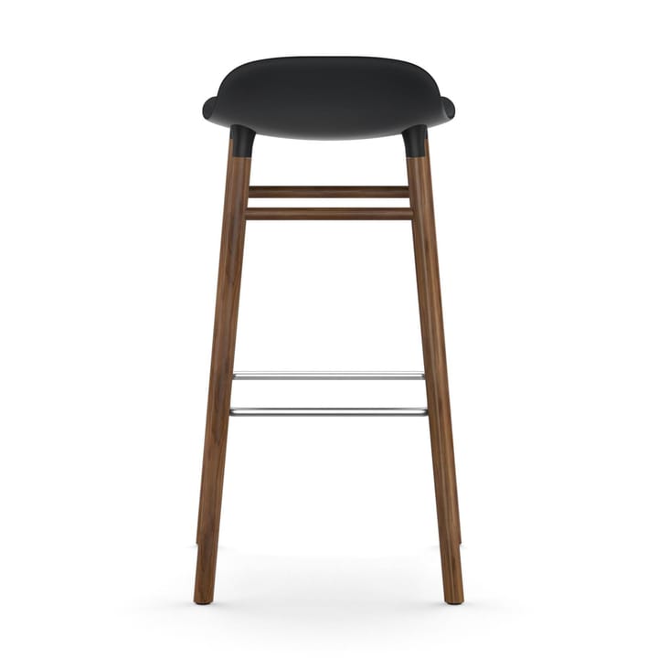 Form Chair stołek barowy na nogach z orzecha włoskiego - czarny - Normann Copenhagen