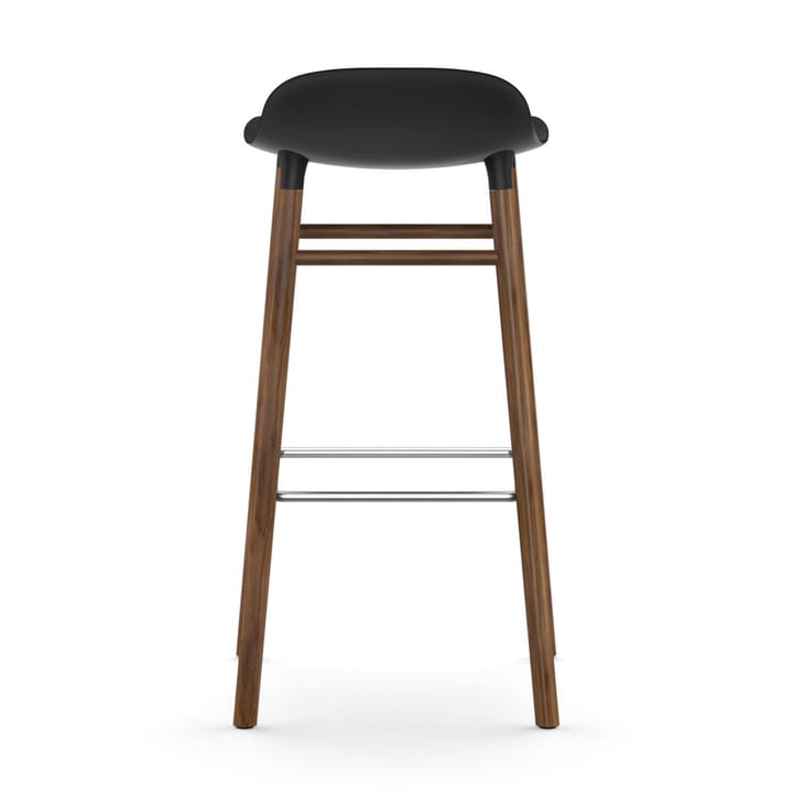 Form Chair stołek barowy na nogach z orzecha włoskiego, czarny Normann Copenhagen