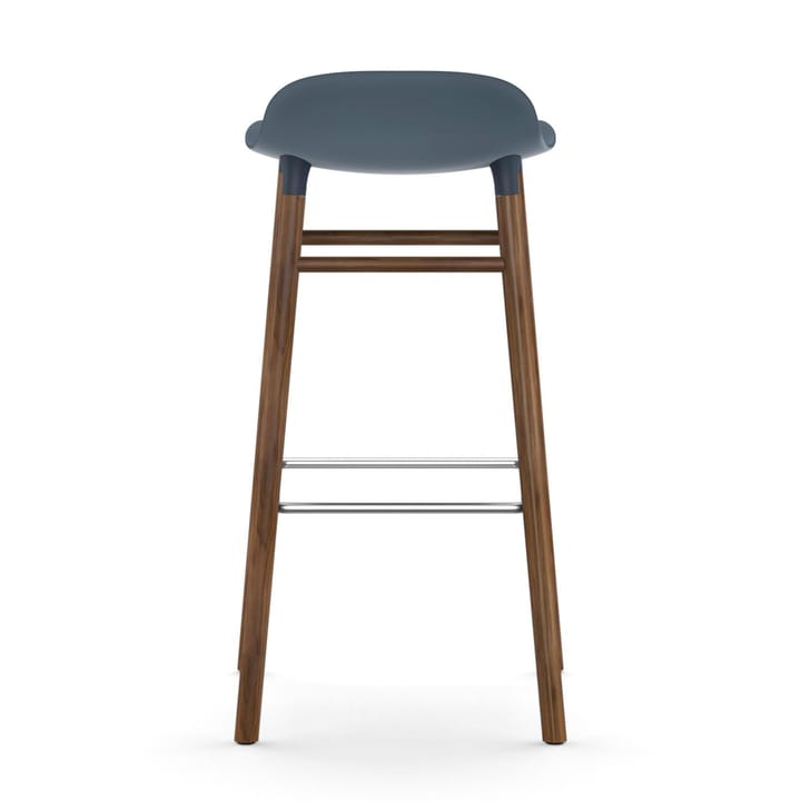 Form Chair stołek barowy na nogach z orzecha włoskiego, niebieski Normann Copenhagen