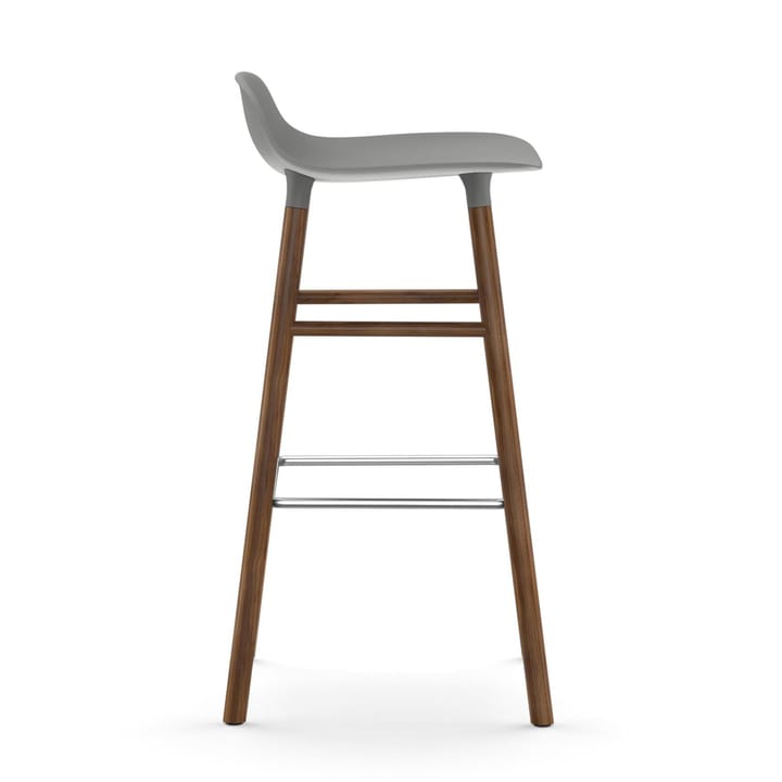 Form Chair stołek barowy na nogach z orzecha włoskiego, szary Normann Copenhagen
