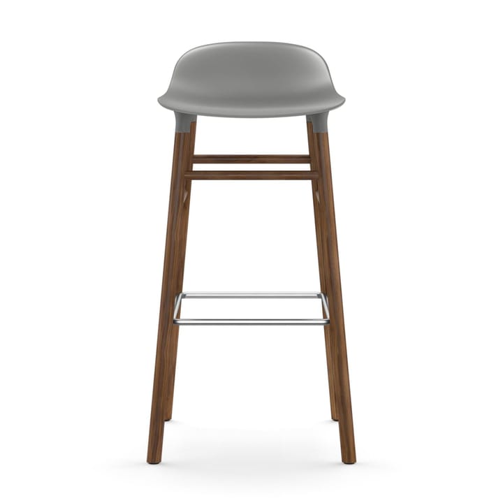 Form Chair stołek barowy na nogach z orzecha włoskiego, szary Normann Copenhagen