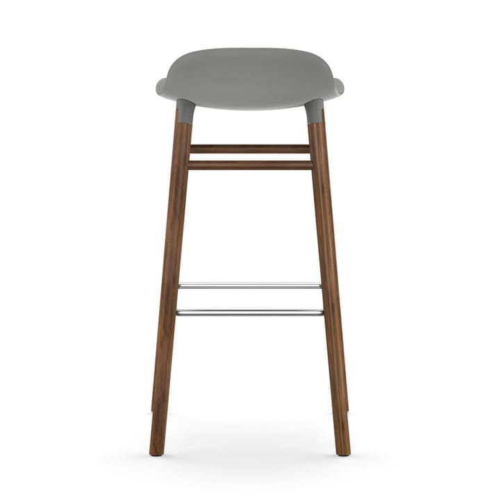 Form Chair stołek barowy na nogach z orzecha włoskiego, szary Normann Copenhagen
