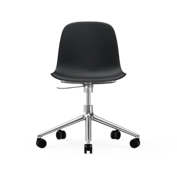 Form chair swivel 5W kontorskrzesło - czarny, aluminium, koła - Normann Copenhagen