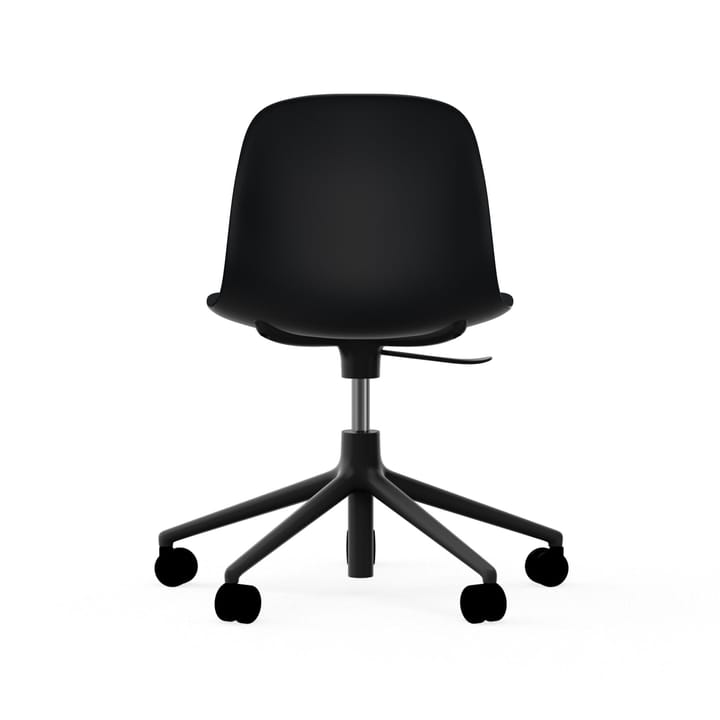 Form chair swivel 5W kontorskrzesło - czarny, czarny aluminium, koła - Normann Copenhagen