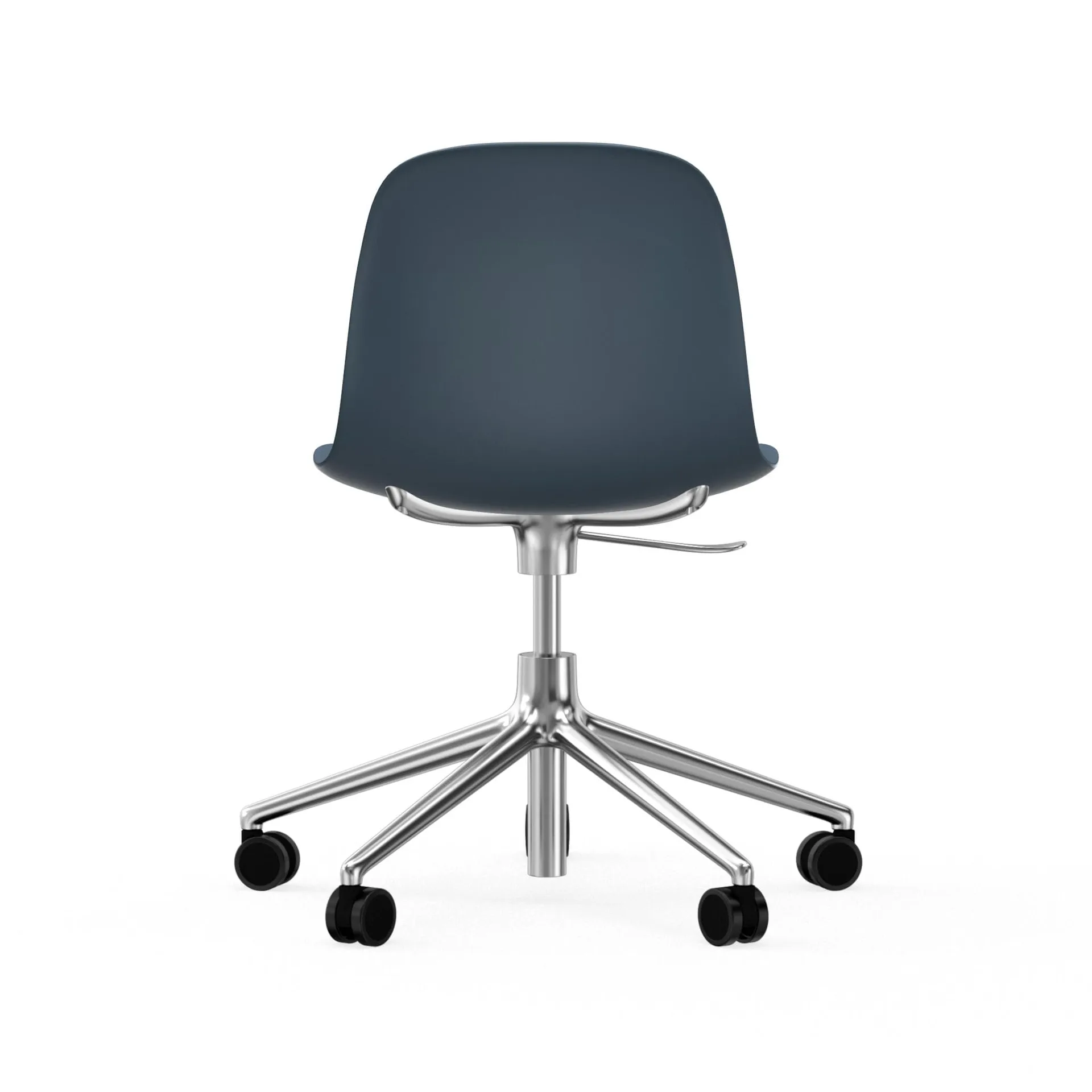 Form chair swivel 5W kontorskrzesło, niebieski, aluminium koła Normann Copenhagen