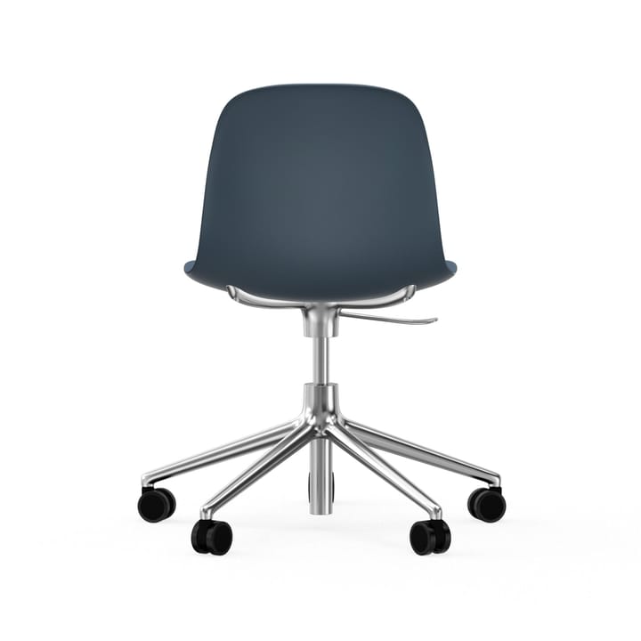 Form chair swivel 5W kontorskrzesło, niebieski, aluminium koła Normann Copenhagen