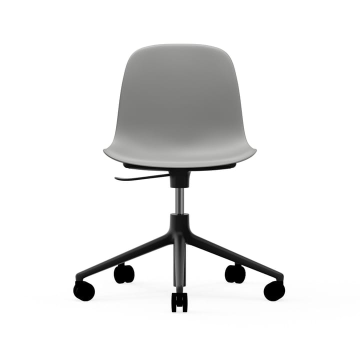 Form chair swivel 5W kontorskrzesło - Szary, czarny aluminium, koła - Normann Copenhagen