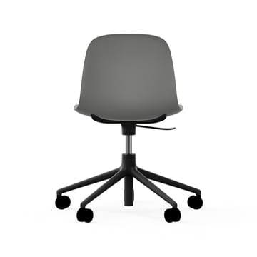 Form chair swivel 5W kontorskrzesło - Szary, czarny aluminium, koła - Normann Copenhagen