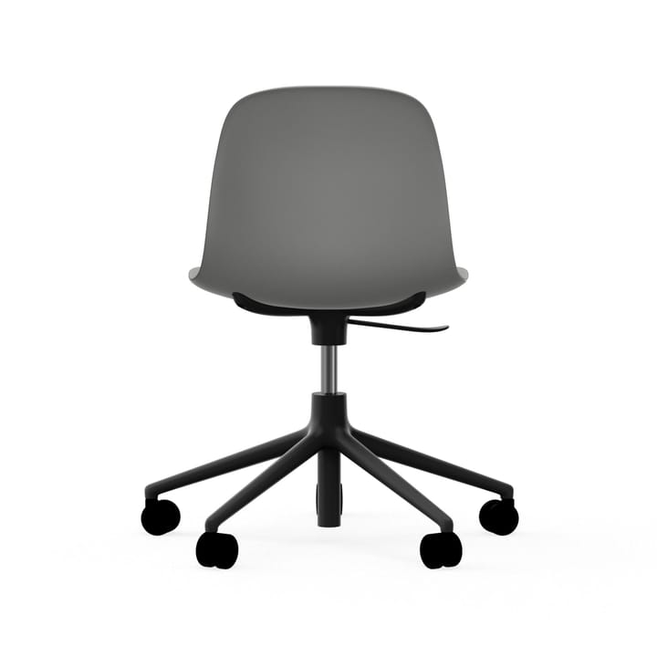 Form chair swivel 5W kontorskrzesło, Szary, czarny aluminium, koła Normann Copenhagen