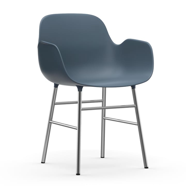 Form Chromowane nogi fotela Shape - Niebieski - Normann Copenhagen