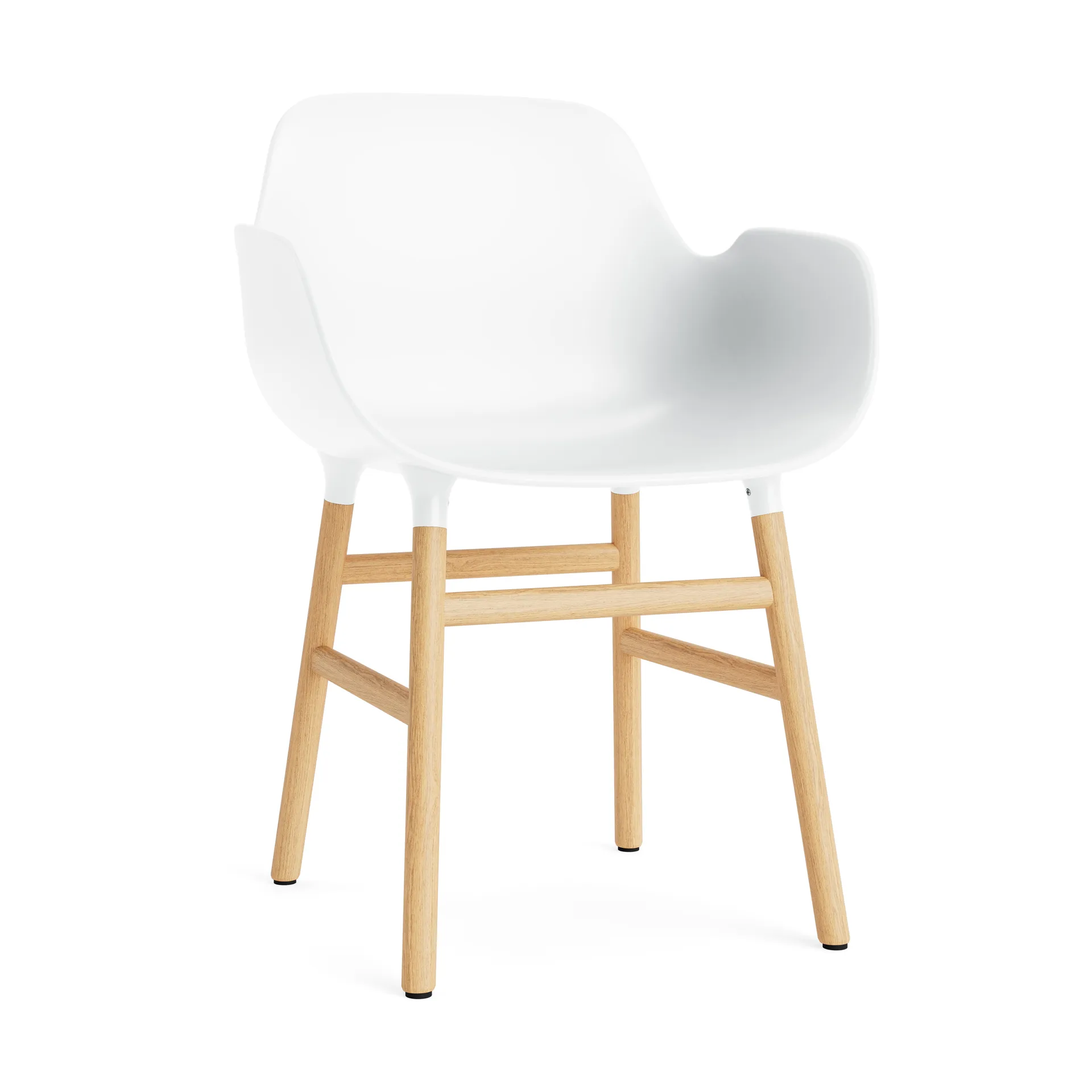 Form fotel, white, dębowe nogi Normann Copenhagen