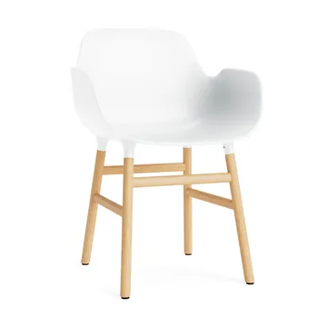 Form fotel - white, dębowe nogi - Normann Copenhagen
