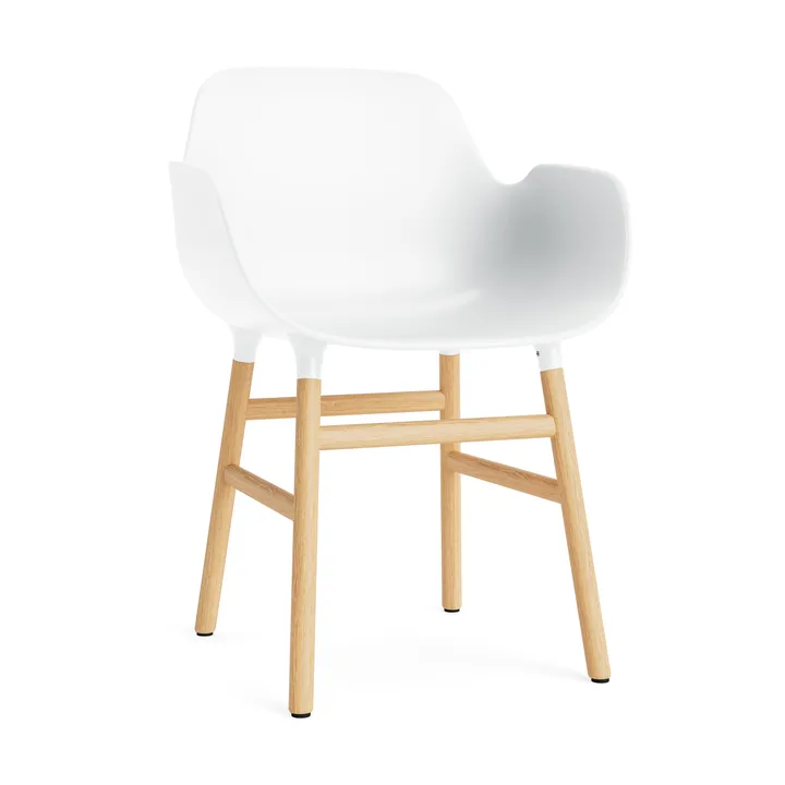 Form fotel - white, dębowe nogi - Normann Copenhagen