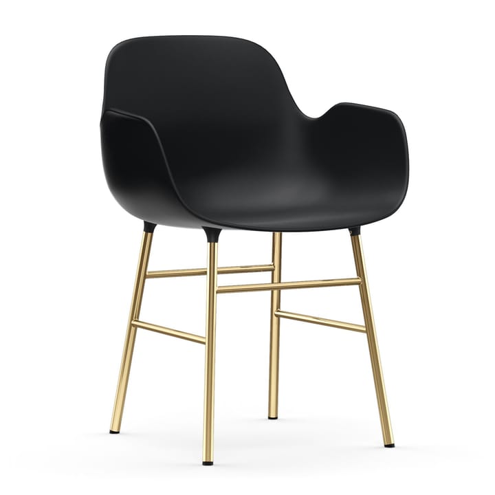 Form karmkrzesło mosiężne nogi - Czarny - Normann Copenhagen