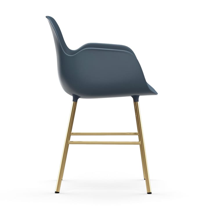 Form karmkrzesło mosiężne nogi - Niebieski - Normann Copenhagen