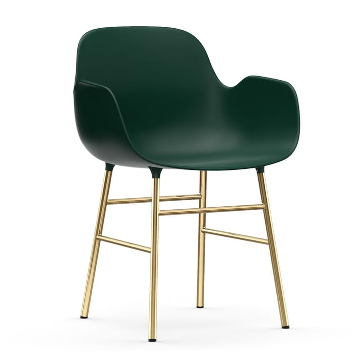 Form karmkrzesło mosiężne nogi - Zielony - Normann Copenhagen