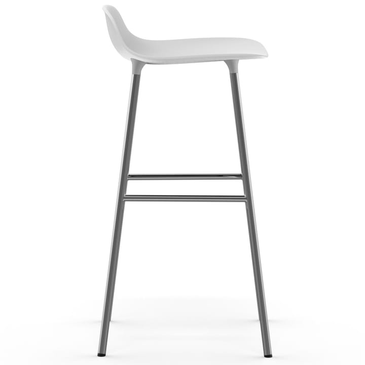 Form krzesło barowe chromadowe nogi 75 cm - Biały - Normann Copenhagen