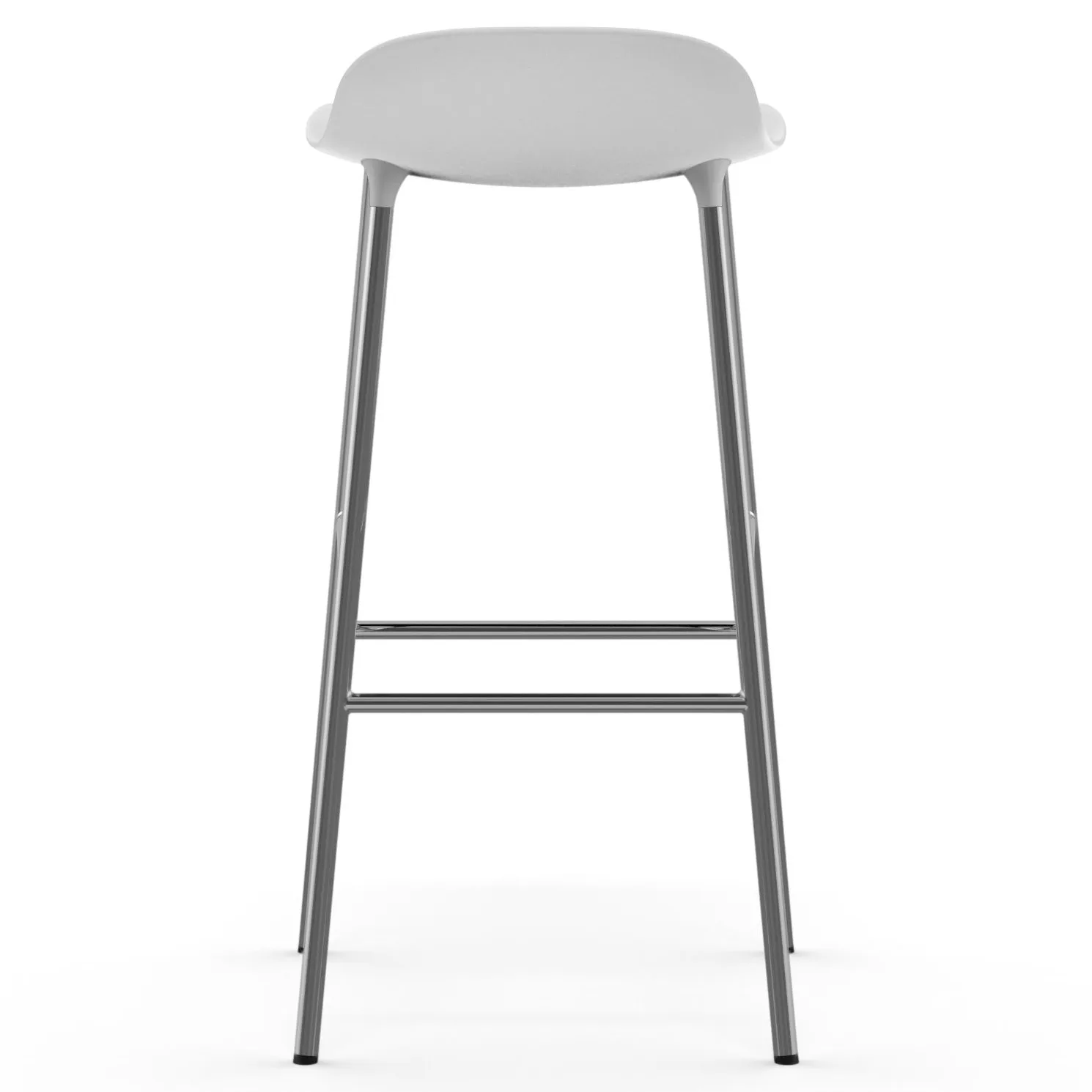 Form krzesło barowe chromadowe nogi 75 cm, Biały Normann Copenhagen