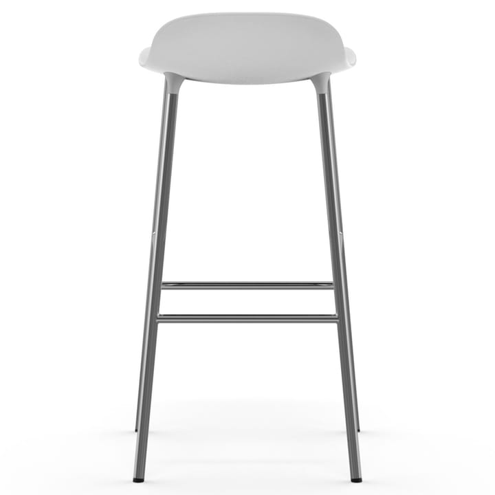 Form krzesło barowe chromadowe nogi 75 cm - Biały - Normann Copenhagen