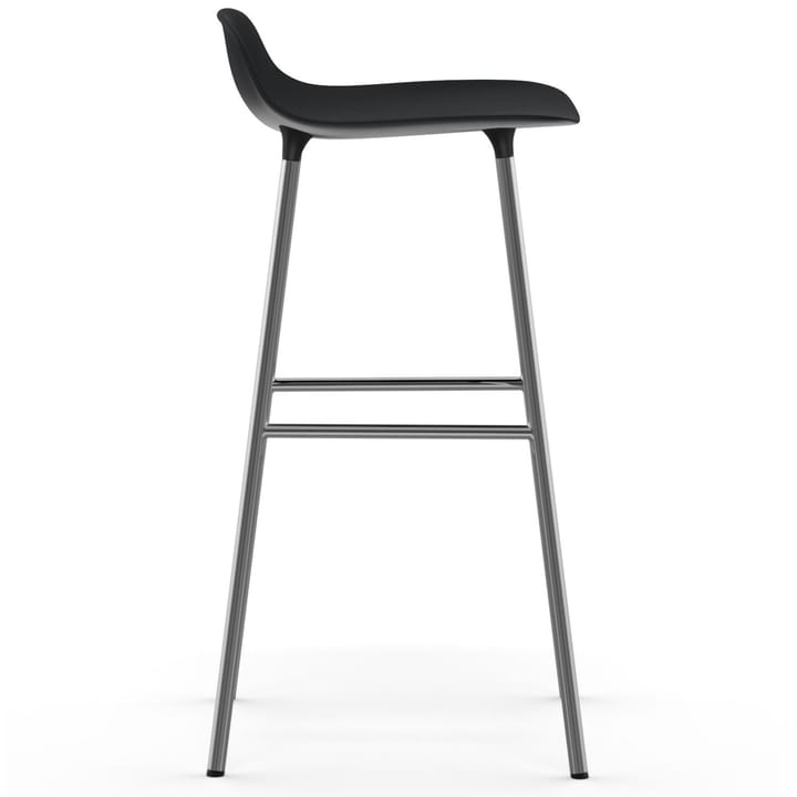 Form krzesło barowe chromadowe nogi 75 cm - Czarny - Normann Copenhagen