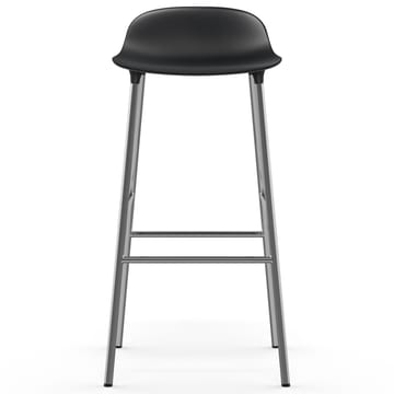Form krzesło barowe chromadowe nogi 75 cm - Czarny - Normann Copenhagen