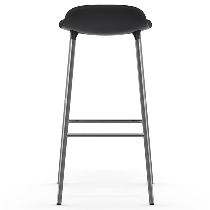 Form krzesło barowe chromadowe nogi 75 cm - Czarny - Normann Copenhagen