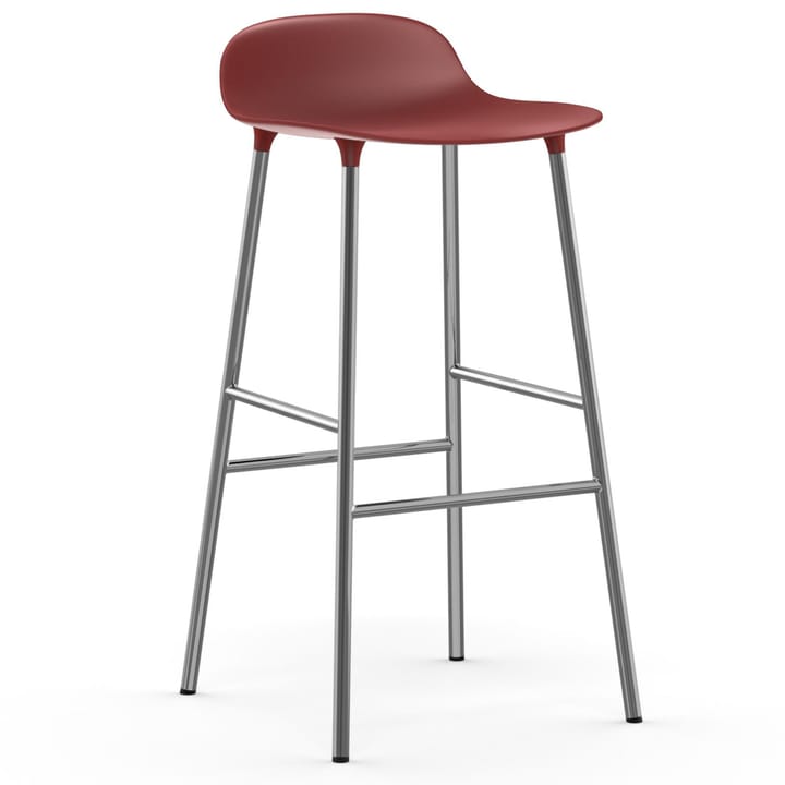 Form krzesło barowe chromadowe nogi 75 cm - Czerwony - Normann Copenhagen