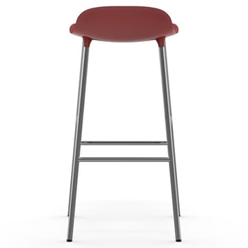 Form krzesło barowe chromadowe nogi 75 cm - Czerwony - Normann Copenhagen
