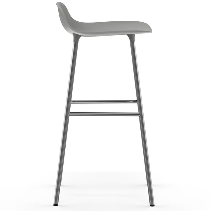 Form krzesło barowe chromadowe nogi 75 cm - szary - Normann Copenhagen