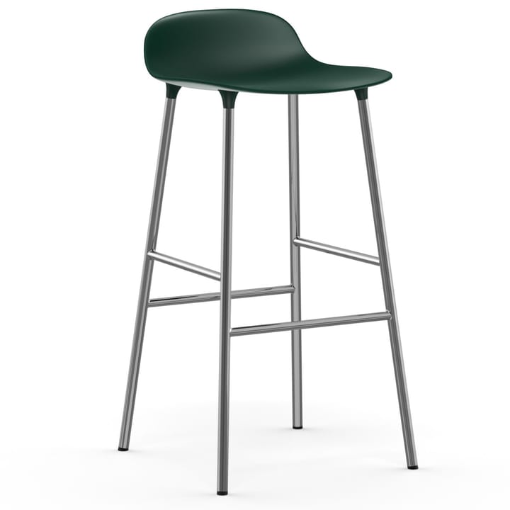Form krzesło barowe chromadowe nogi 75 cm - Zielony - Normann Copenhagen
