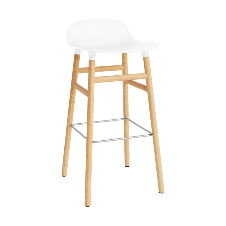Form krzesło barowe dębowy 75 cm - biały - Normann Copenhagen