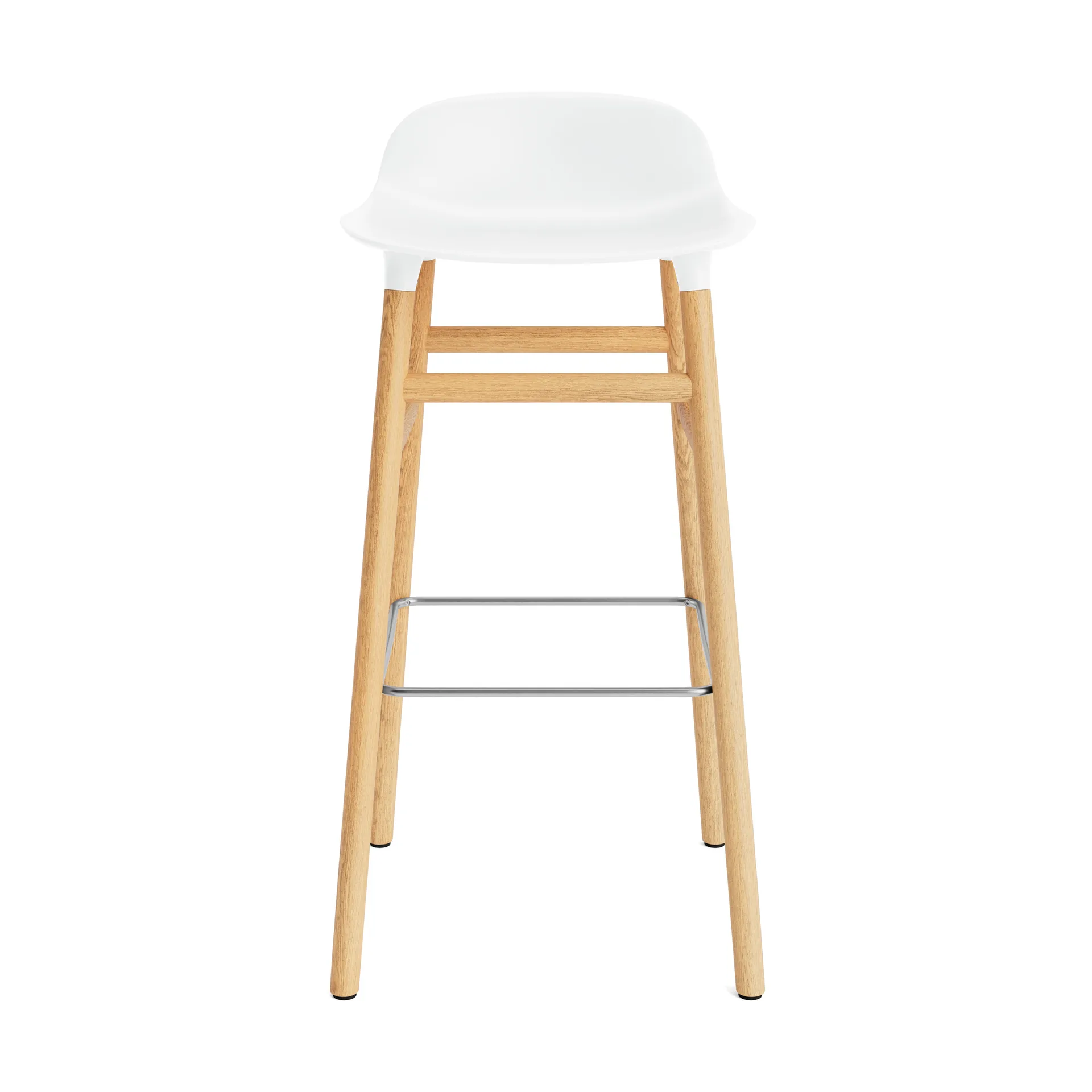 Form krzesło barowe dębowy 75 cm, biały Normann Copenhagen