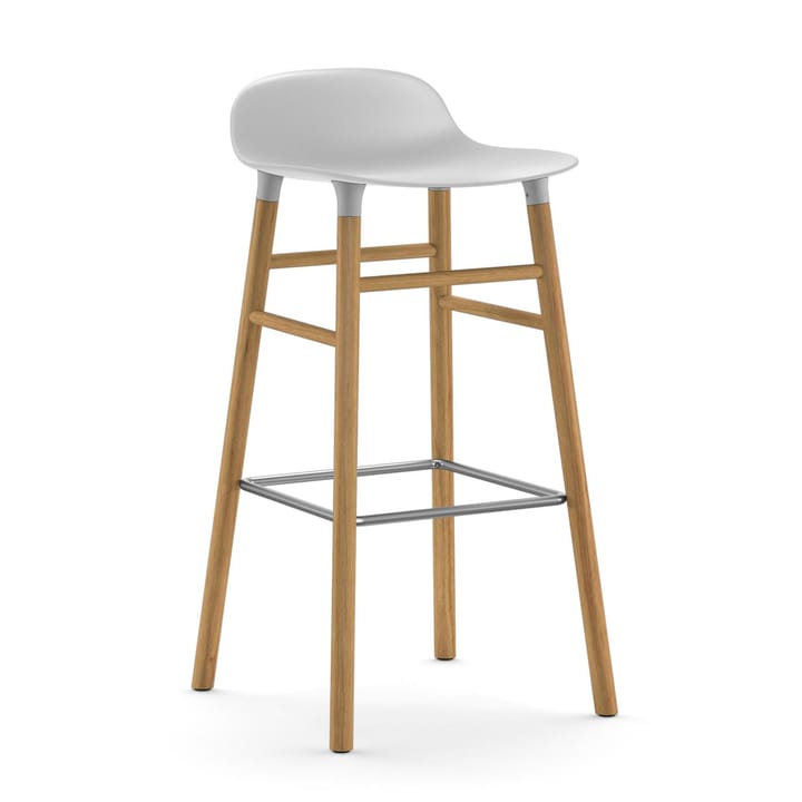 Form krzesło barowe dębowy 75 cm - biały - Normann Copenhagen