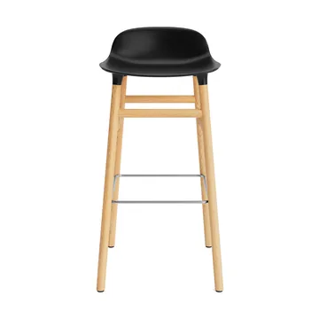 Form krzesło barowe dębowy 75 cm - czarny - Normann Copenhagen
