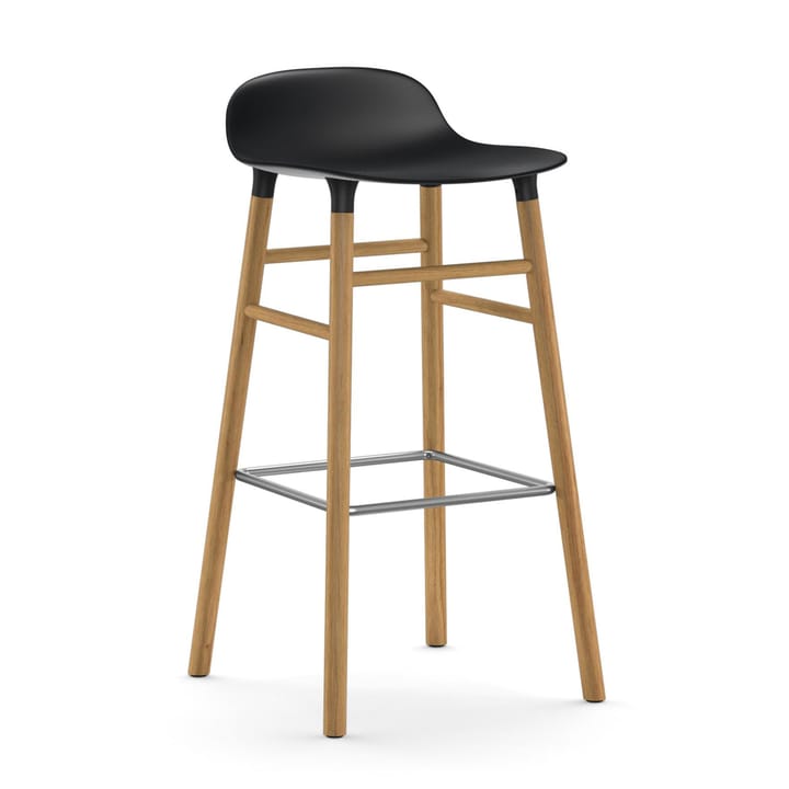 Form krzesło barowe dębowy 75 cm - czarny - Normann Copenhagen