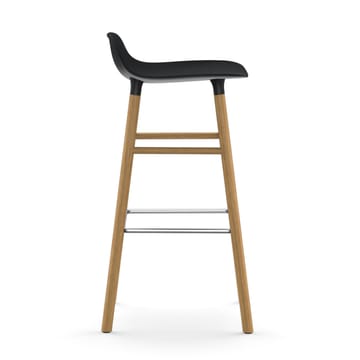 Form krzesło barowe dębowy 75 cm - czarny - Normann Copenhagen