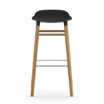 Form krzesło barowe dębowy 75 cm - czarny - Normann Copenhagen