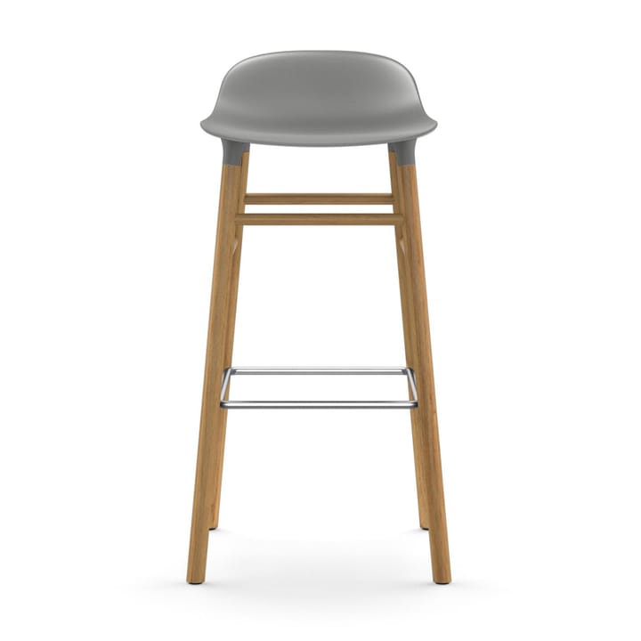Form krzesło barowe dębowy 75 cm, szary Normann Copenhagen