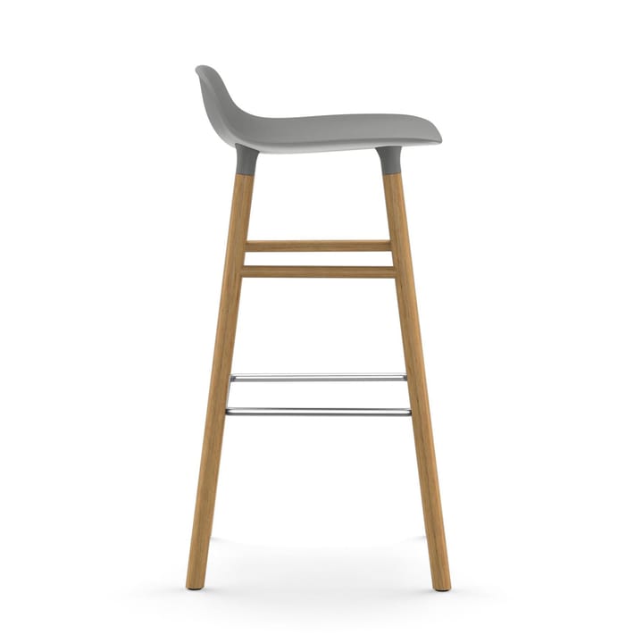 Form krzesło barowe dębowy 75 cm, szary Normann Copenhagen