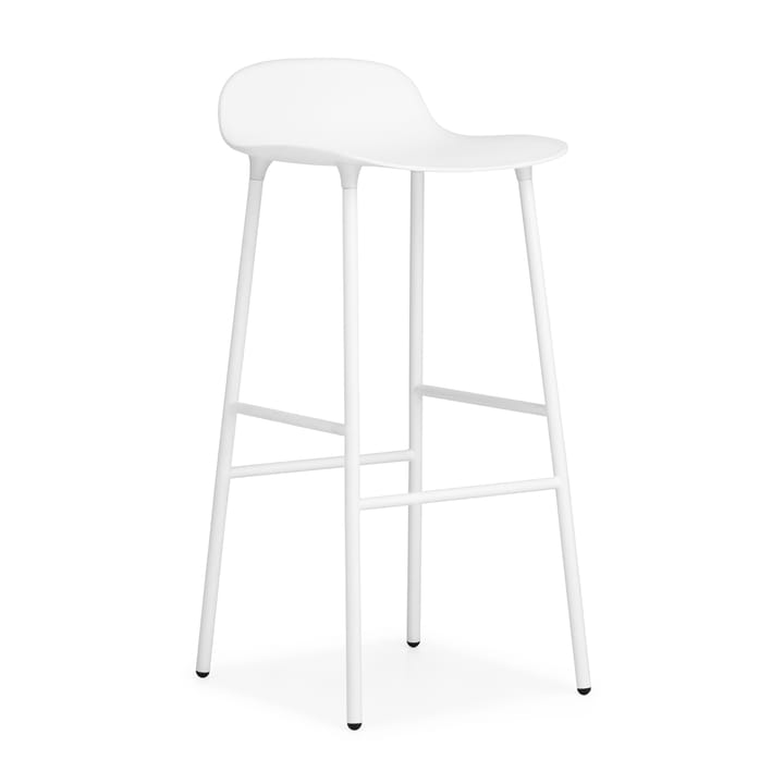 Form krzesło barowe metalowe nogi 75 cm - biały - Normann Copenhagen