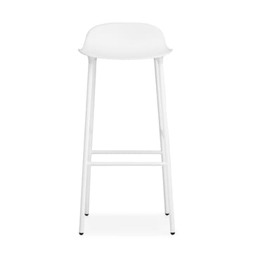 Form krzesło barowe metalowe nogi 75 cm - biały - Normann Copenhagen