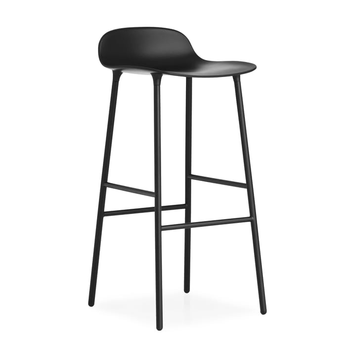 Form krzesło barowe metalowe nogi 75 cm - czarny - Normann Copenhagen
