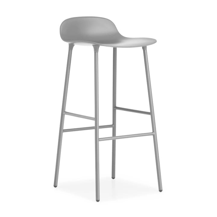 Form krzesło barowe metalowe nogi 75 cm - szary - Normann Copenhagen