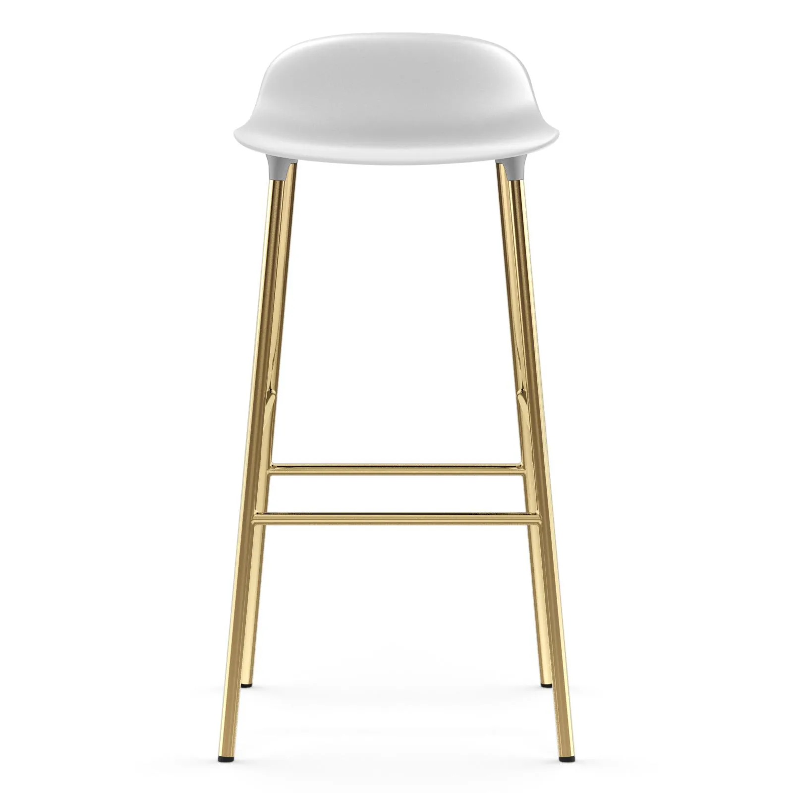 Form krzesło mosiężne nogi stołka barowego 75 cm, Biały Normann Copenhagen