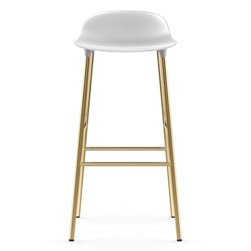 Form krzesło mosiężne nogi stołka barowego 75 cm - Biały - Normann Copenhagen