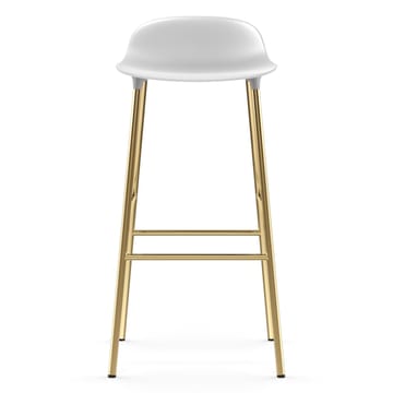 Form krzesło mosiężne nogi stołka barowego 75 cm - Biały - Normann Copenhagen
